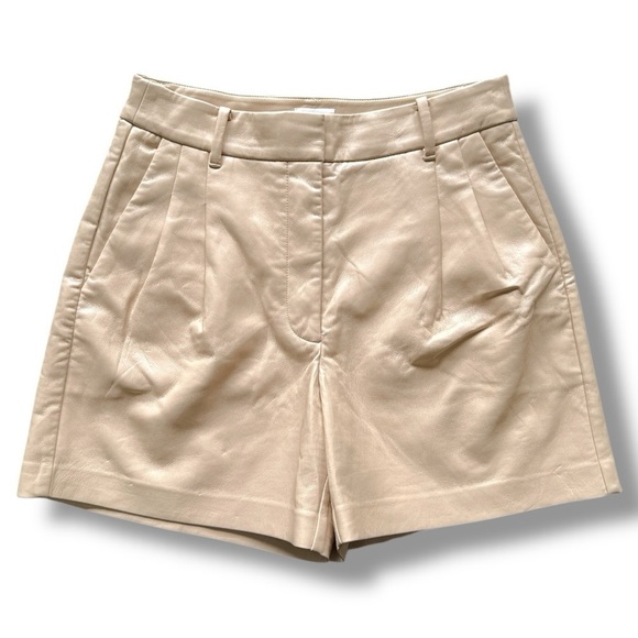 Aritzia Wilfred Effortless Short Vegan Leather Flax Beige - Picture 1 of 15